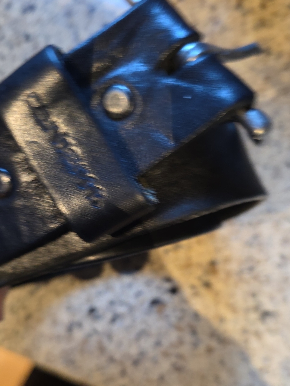 Men's Black Leather Belt